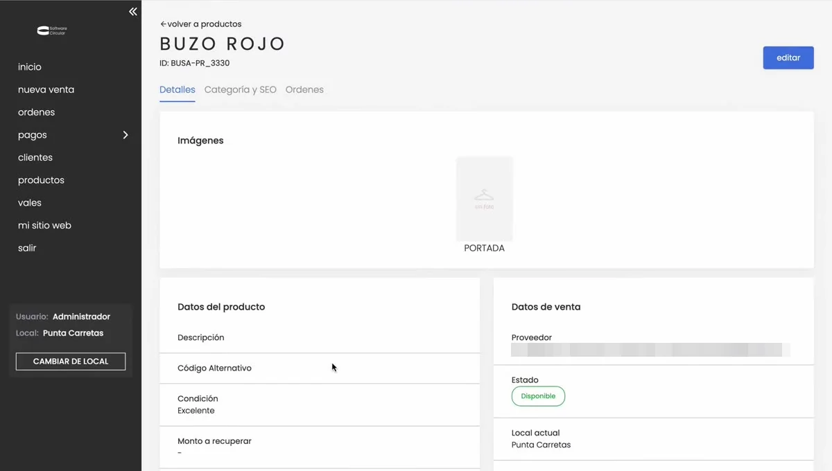 Ficha del producto